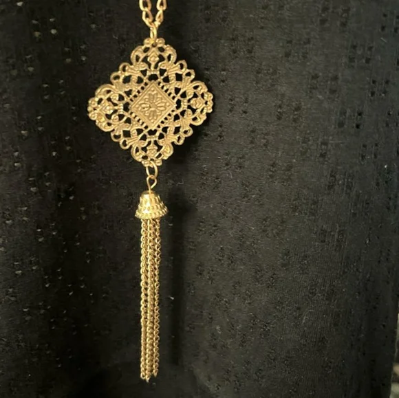 Black Drop Shoulder Top - Picture 3 of 4